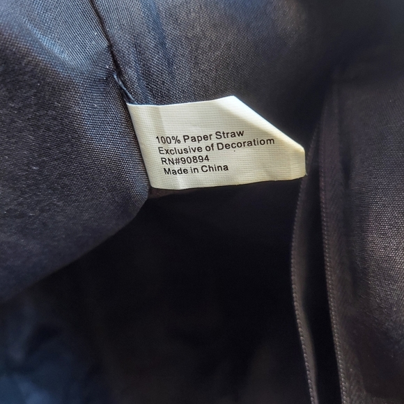 Magid Black Paper Straw Tote Handbag - Picture 9 of 10